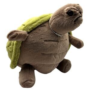 Soft Cuddly Grumpy Looking Turtle Stuffed Animal, Plush, 11 inches - New